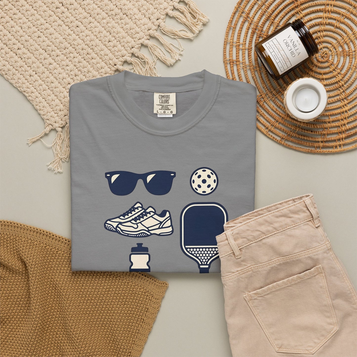 Pickleball Essentials Icon Tee Minimalist Pickler Sport Unisex Graphic Shirt