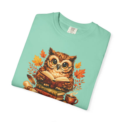 Wise Owl Watercolor Humor Tee | Book Lover Nature Shirt | Whimsical Wildlife Gift