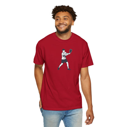 Pickleball Player Silhouette Tee Pickler Minimalist Men's Graphic Shirt