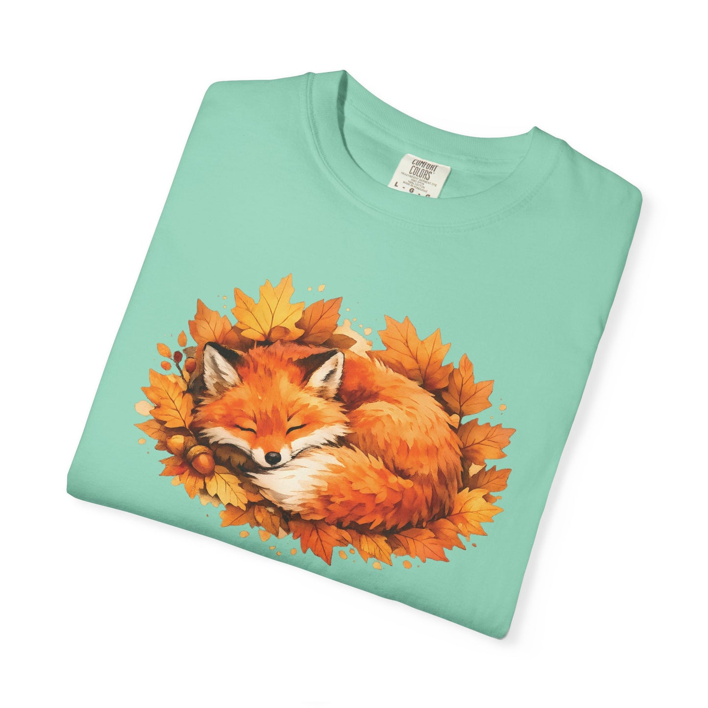 Sleeping Fox Watercolor Graphic Tee | Cozy Woodland Animal Shirt | Nature Lover Gift