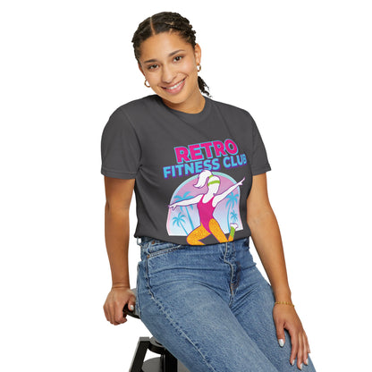 Retro Fitness Club 80s Aerobics Graphic Tee | Vintage Gym Shirt Women