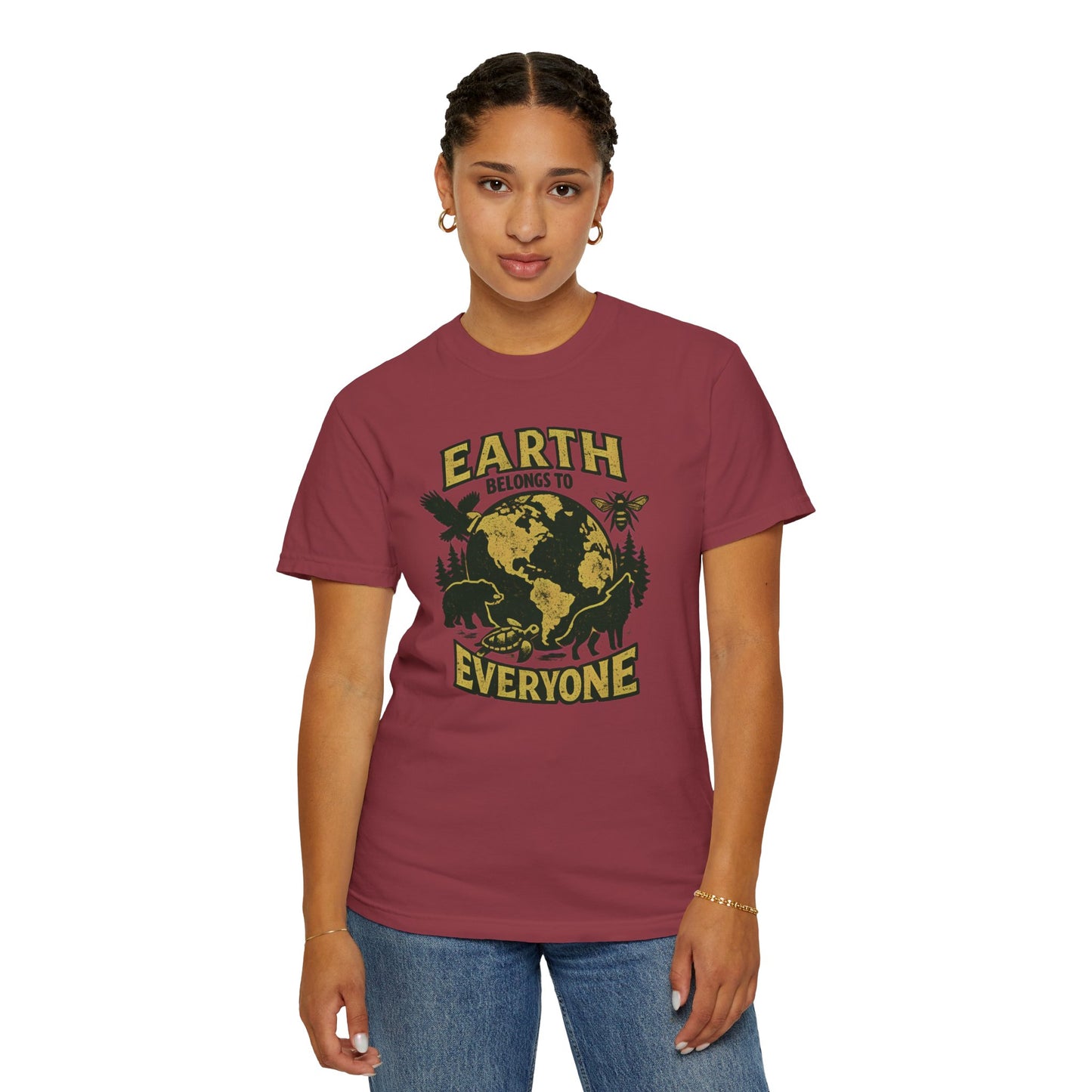 Earth Belongs to Everyone Earth Day Tee | Conservation Art Shirt | Wildlife Gift