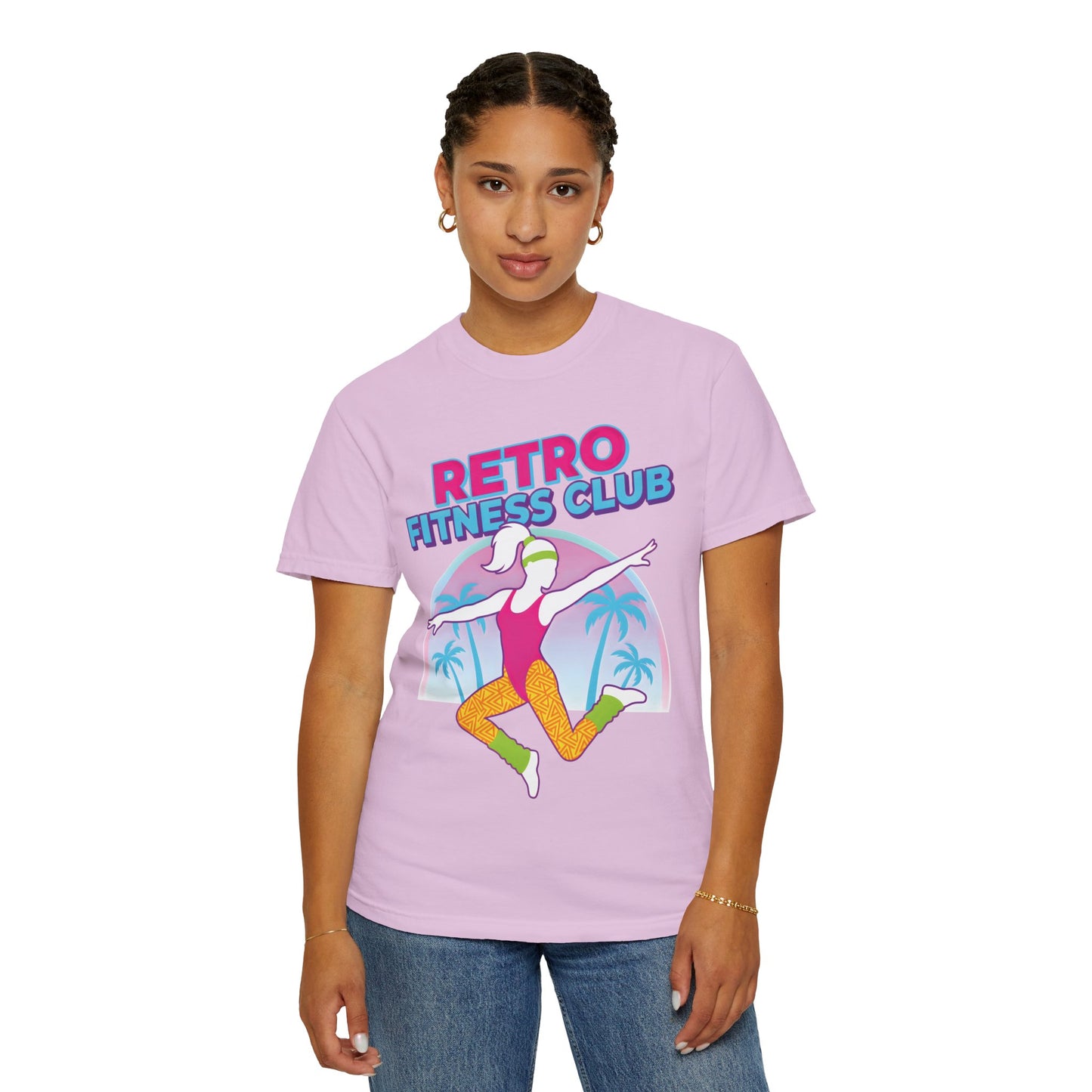 Retro Fitness Club 80s Aerobics Graphic Tee | Vintage Gym Shirt Women