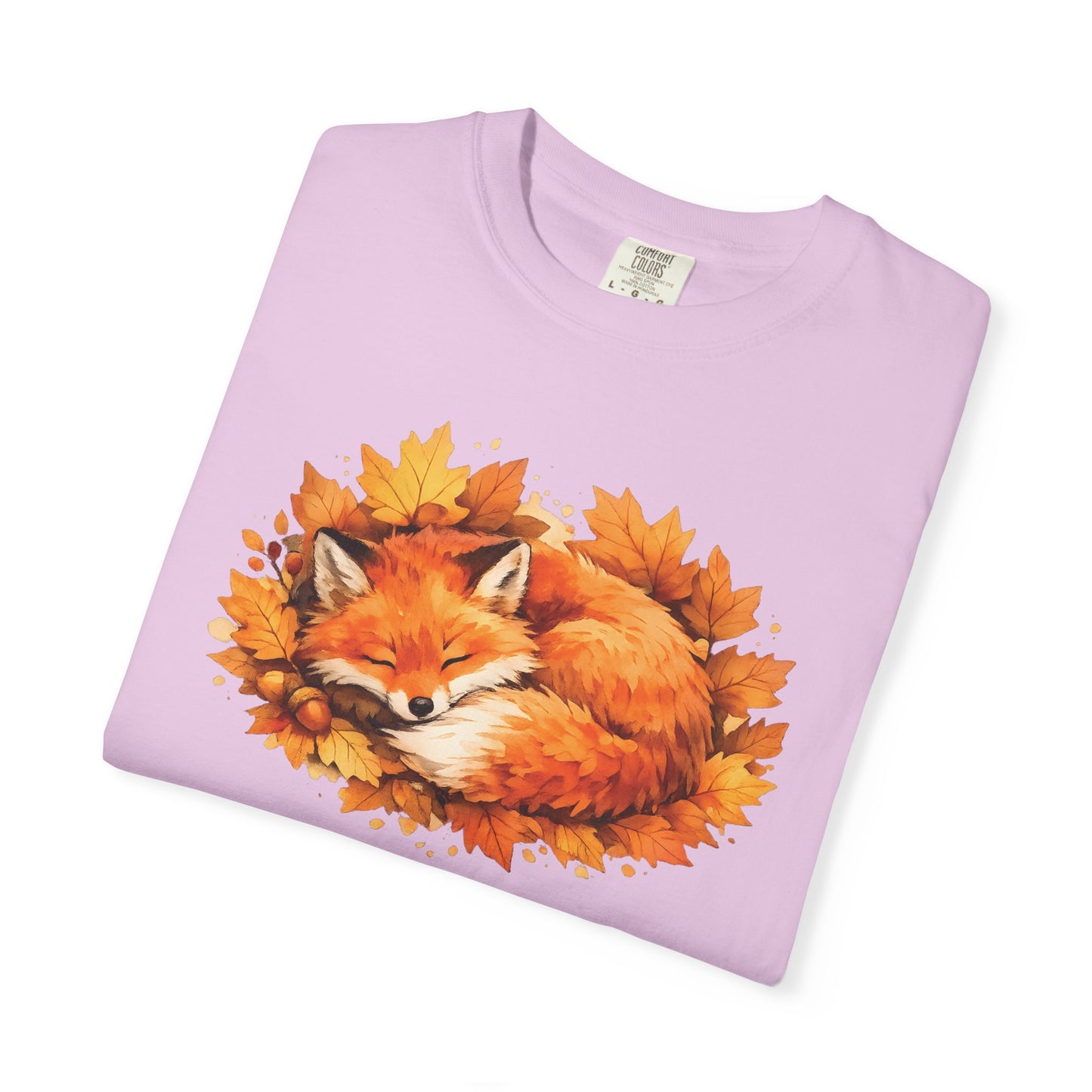 Sleeping Fox Watercolor Graphic Tee | Cozy Woodland Animal Shirt | Nature Lover Gift