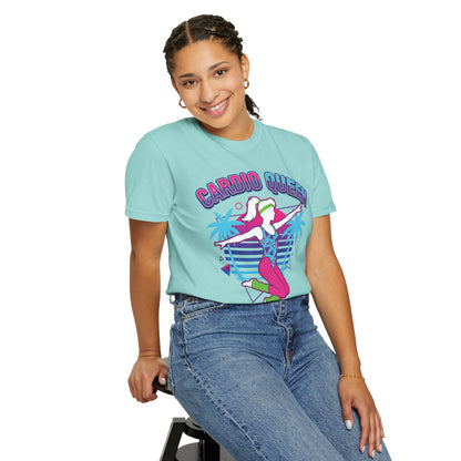 Cardio Queen Retro 80s Aerobics Graphic Tee | Vintage Workout Shirt Women