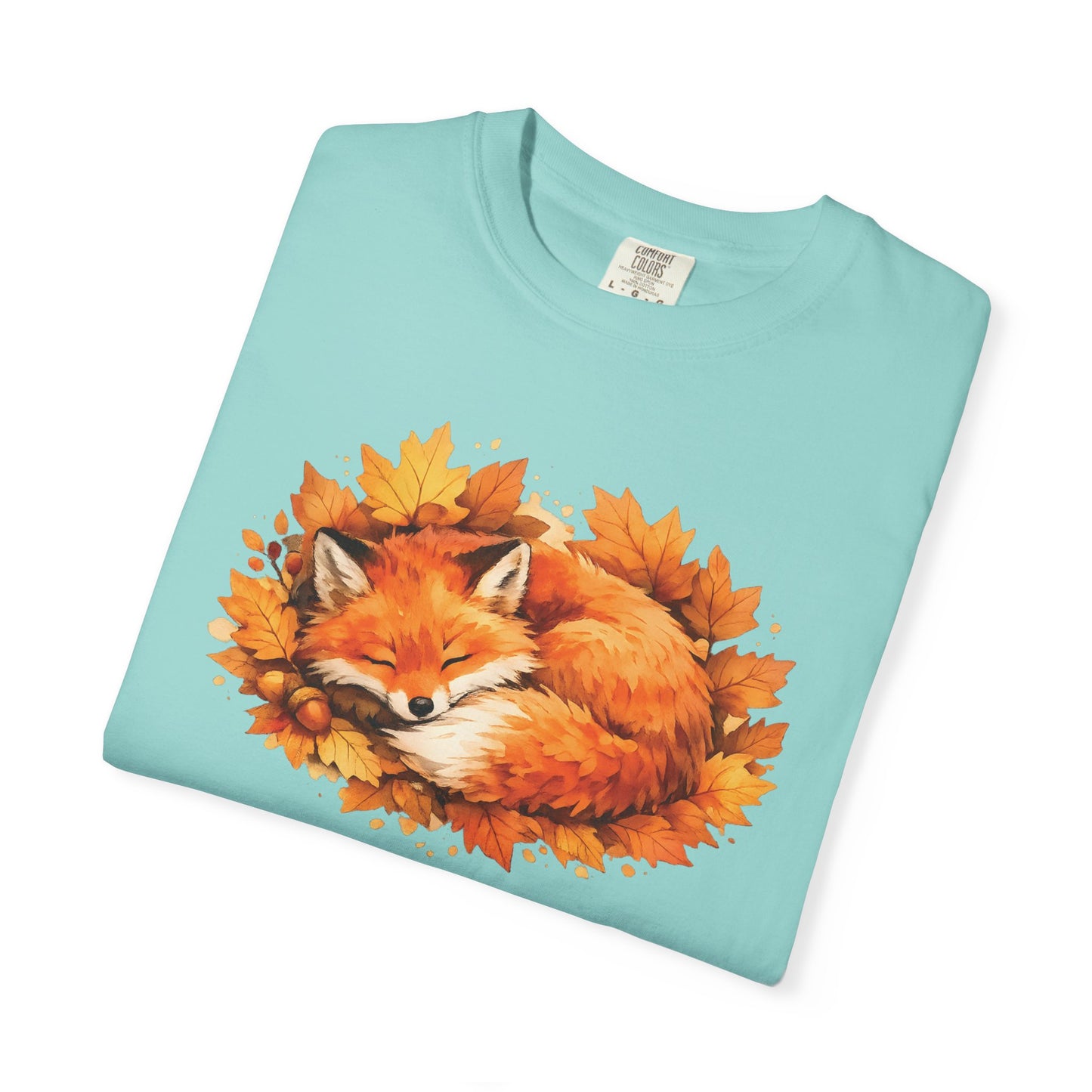 Sleeping Fox Watercolor Graphic Tee | Cozy Woodland Animal Shirt | Nature Lover Gift