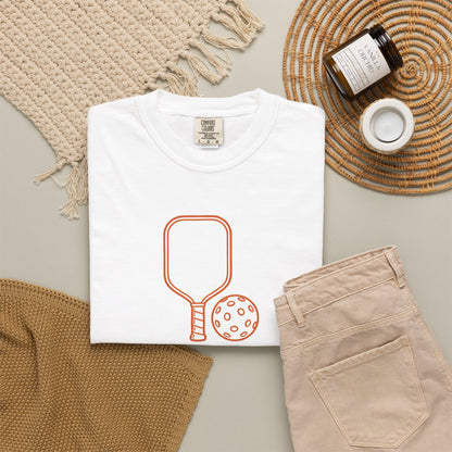 Pickleball Paddle And Ball Icon Tee Minimalist Pickler Unisex T-Shirt