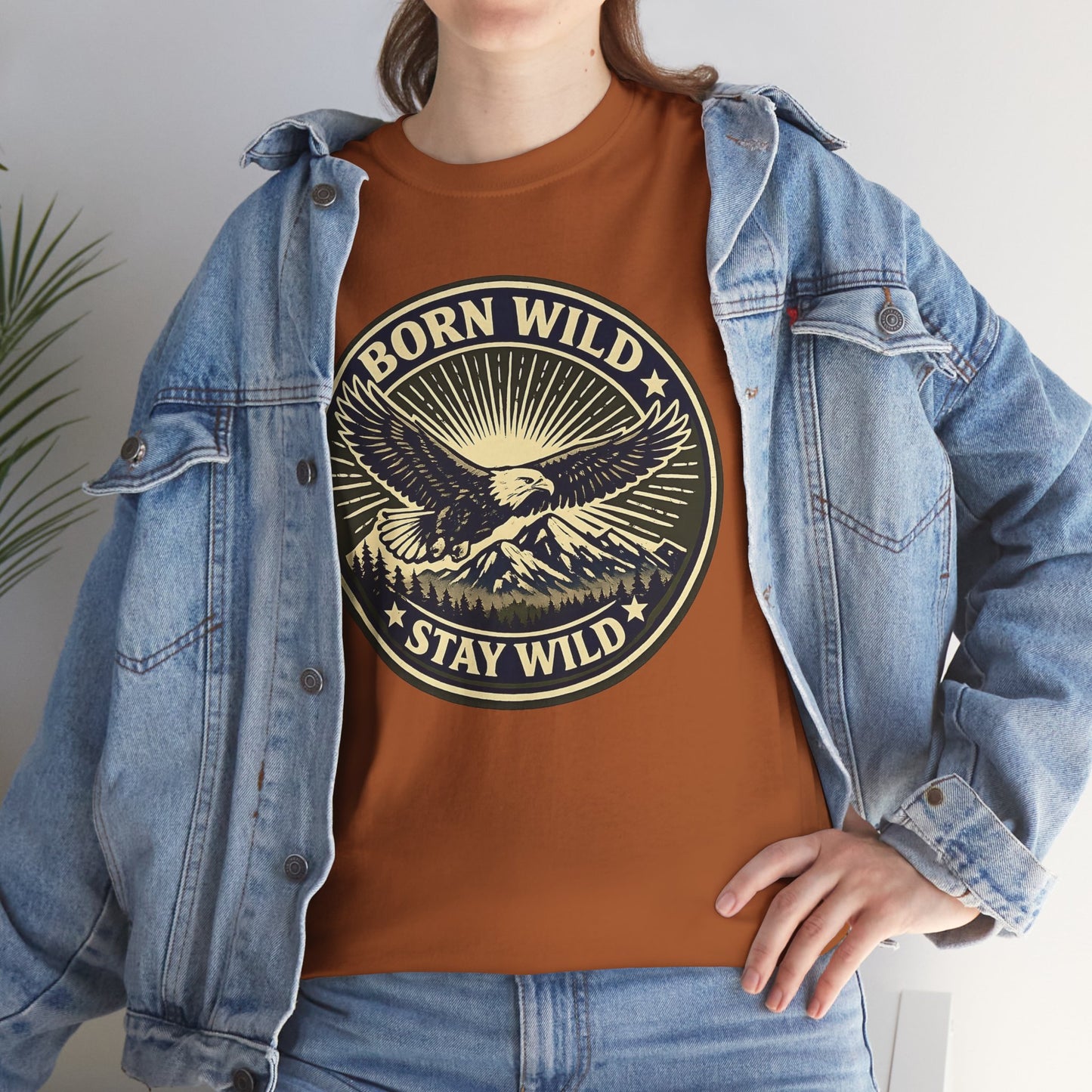 Eagle Ranger Patch Graphic Tee | Mid-Century Outdoor Shirt | Born Wild Stay Wild Unisex