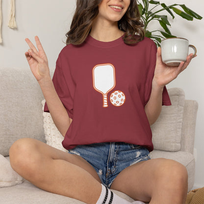 Pickleball Paddle And Ball Icon Tee Minimalist Pickler Unisex T-Shirt
