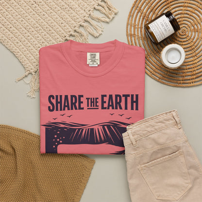 Whale Conservation Tee | Share the Earth Graphic Shirt | Ocean Wildlife Gift | Unisex