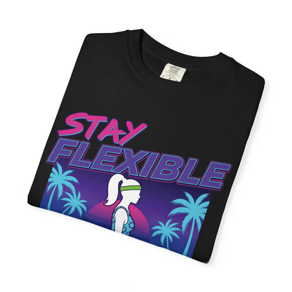 Stay Flexible Retro 80s Splits Aerobics Tee | Vintage Gym Shirt Women