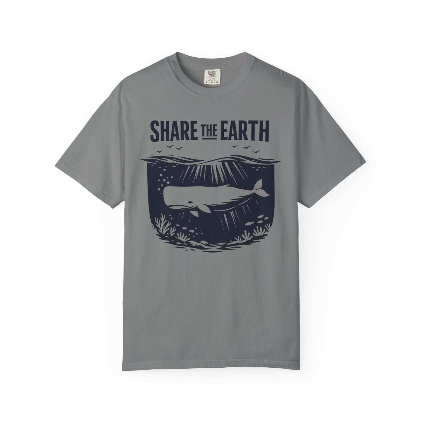 Whale Conservation Tee | Share the Earth Graphic Shirt | Ocean Wildlife Gift | Unisex