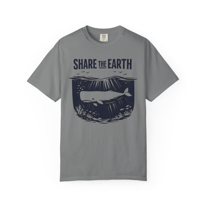Whale Conservation Tee | Share the Earth Graphic Shirt | Ocean Wildlife Gift | Unisex