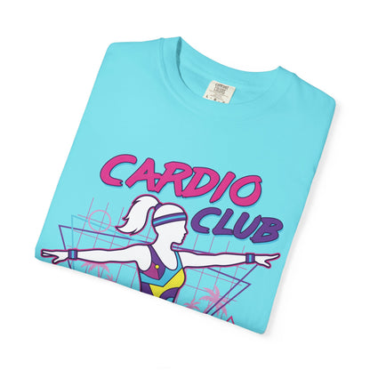 Cardio Club Retro 80s Grid Aerobics Graphic Tee | Vintage Gym Shirt Women