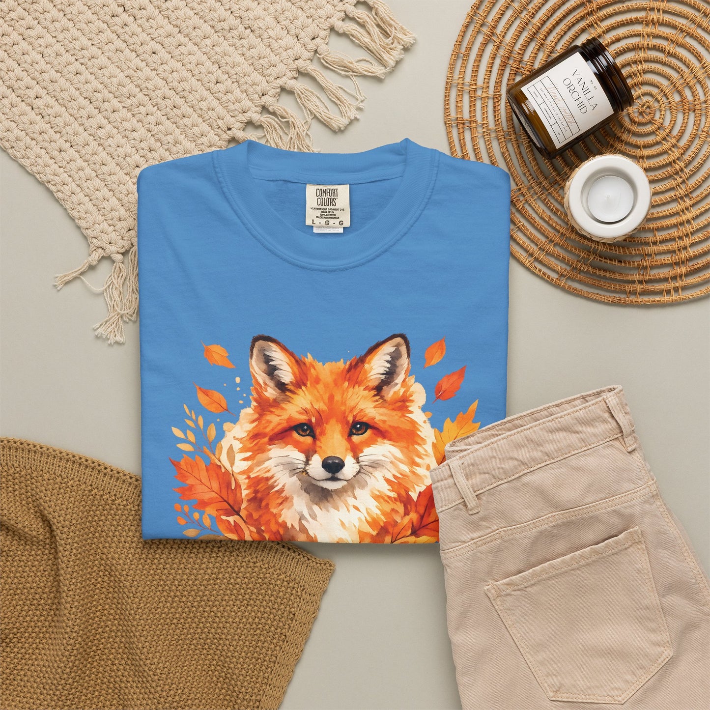 Watercolor Fox Graphic Tee | Autumn Wildlife Art Shirt | Nature Lover Gift | Unisex
