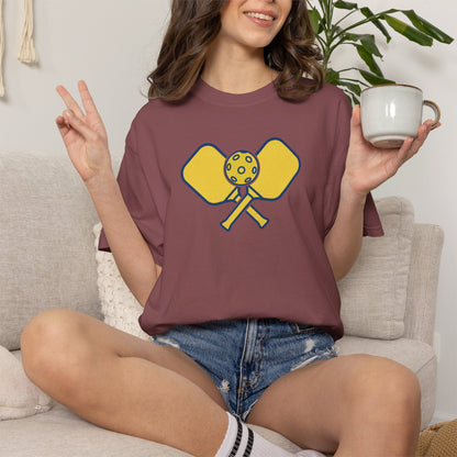 Pickleball Crossed Paddles Tee Pickler Minimalist Graphic Unisex Shirt