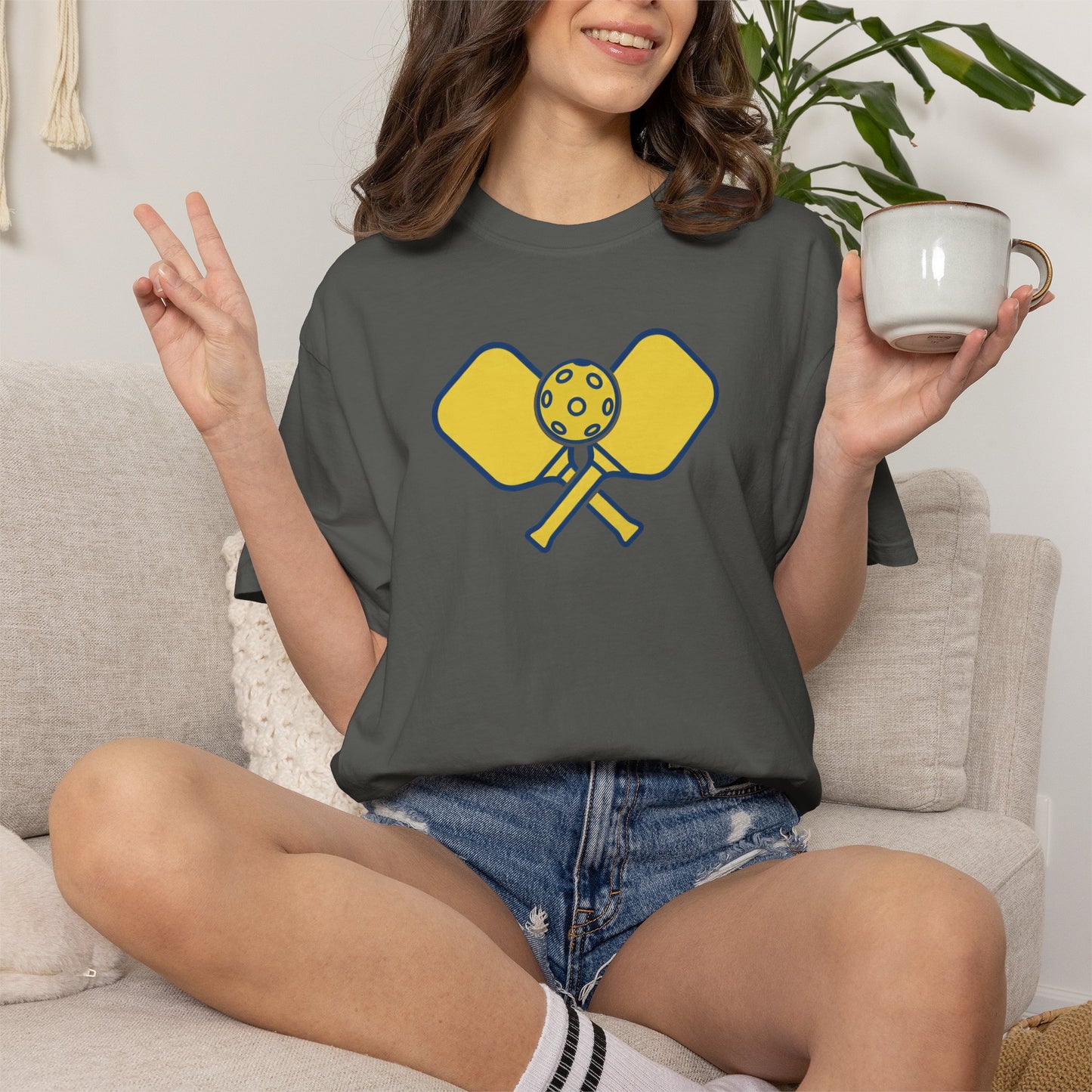 Pickleball Crossed Paddles Tee Pickler Minimalist Graphic Unisex Shirt