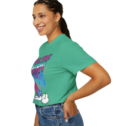 Feel the Burn Neon 80s Aerobics Graphic Tee | Retro Workout Shirt Women
