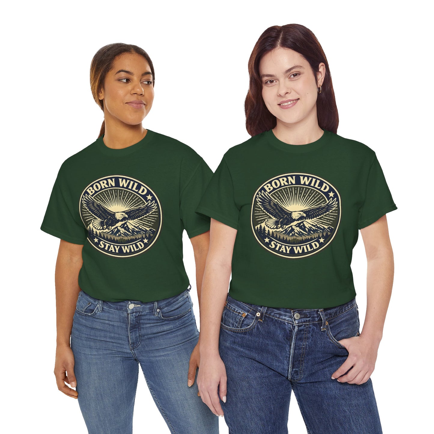 Eagle Ranger Patch Graphic Tee | Mid-Century Outdoor Shirt | Born Wild Stay Wild Unisex