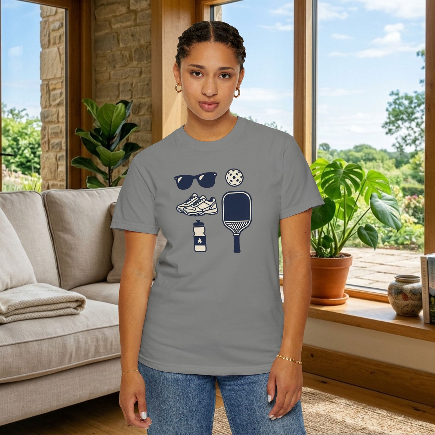 Pickleball Essentials Icon Tee Minimalist Pickler Sport Unisex Graphic Shirt