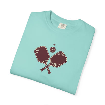 Pickleball Heart Icon Tee Pickler Love Minimalist Graphic Unisex Shirt