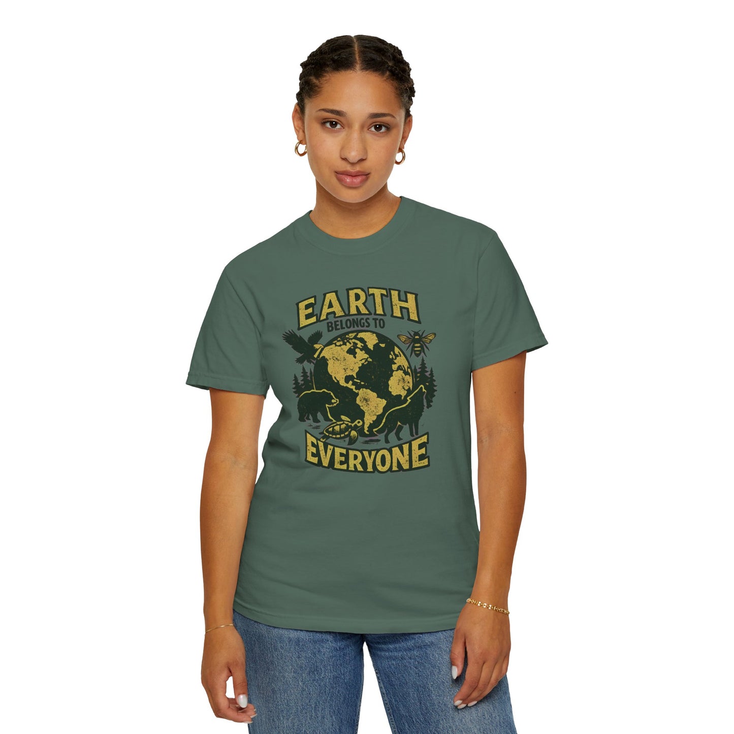 Earth Belongs to Everyone Earth Day Tee | Conservation Art Shirt | Wildlife Gift