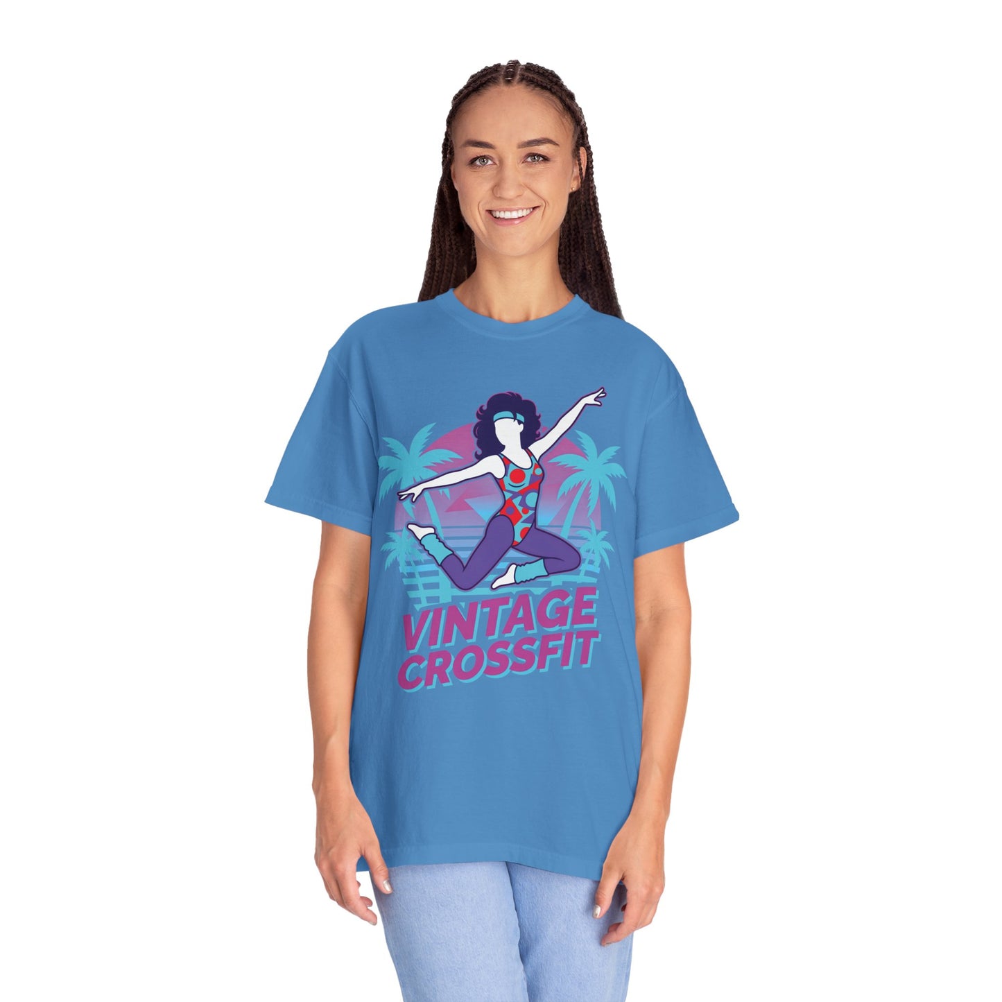 Vintage Crossfit Retro 80s Aerobics Graphic Tee | Gym Shirt Women