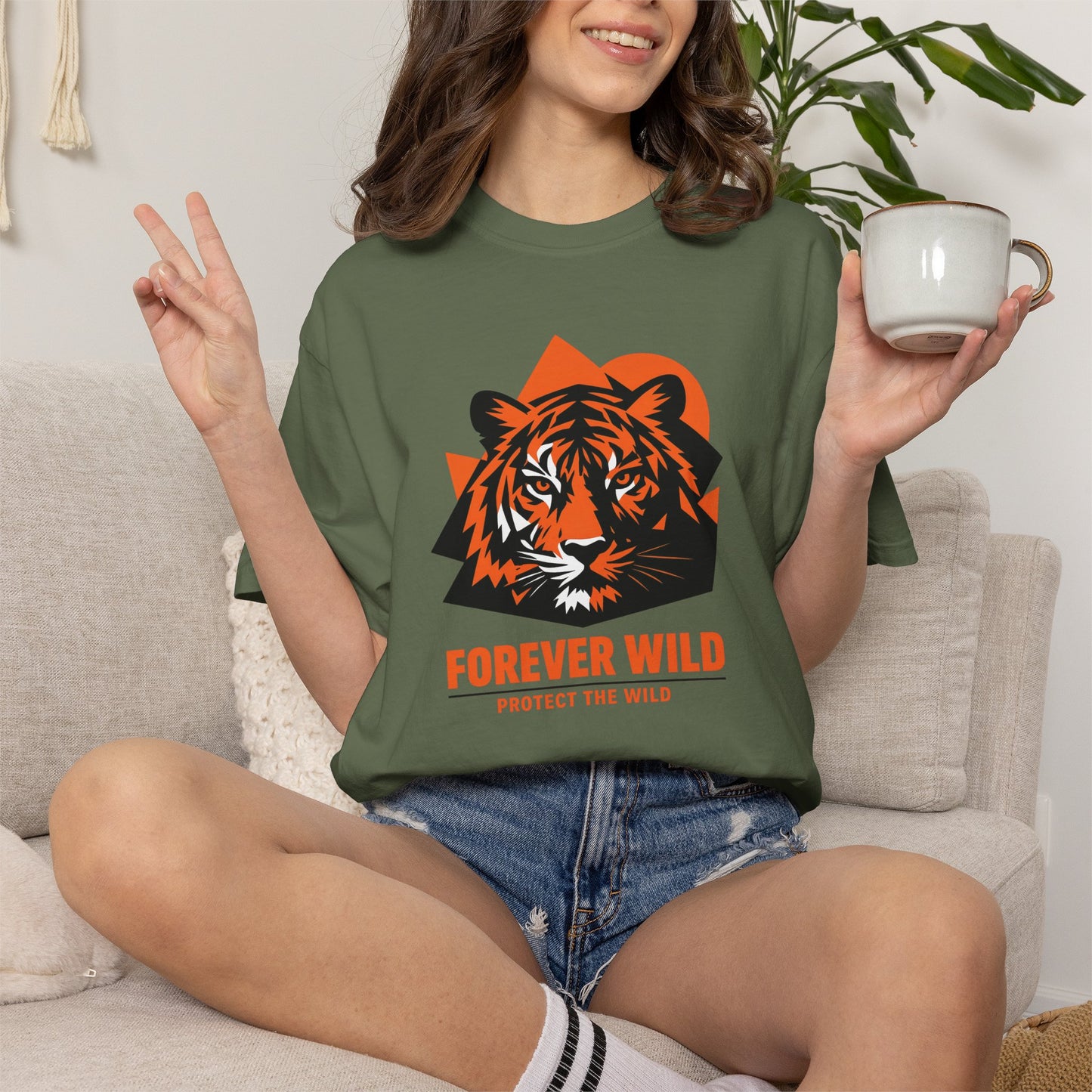 Tiger Forever Wild Conservation Tee | Protect the Wild Shirt | Endangered Animal Gift