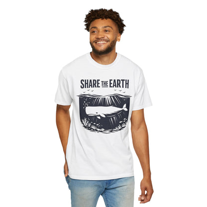 Whale Conservation Tee | Share the Earth Graphic Shirt | Ocean Wildlife Gift | Unisex