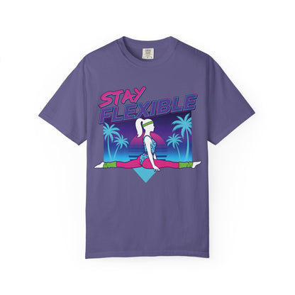 Stay Flexible Retro 80s Splits Aerobics Tee | Vintage Gym Shirt Women