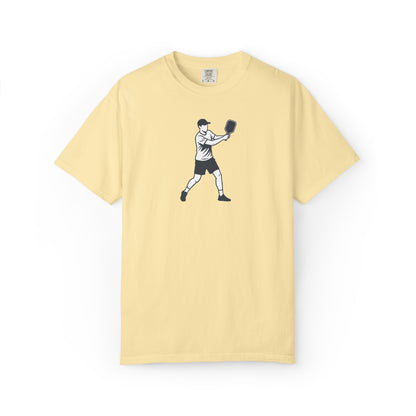 Pickleball Player Silhouette Tee Pickler Minimalist Men's Graphic Shirt
