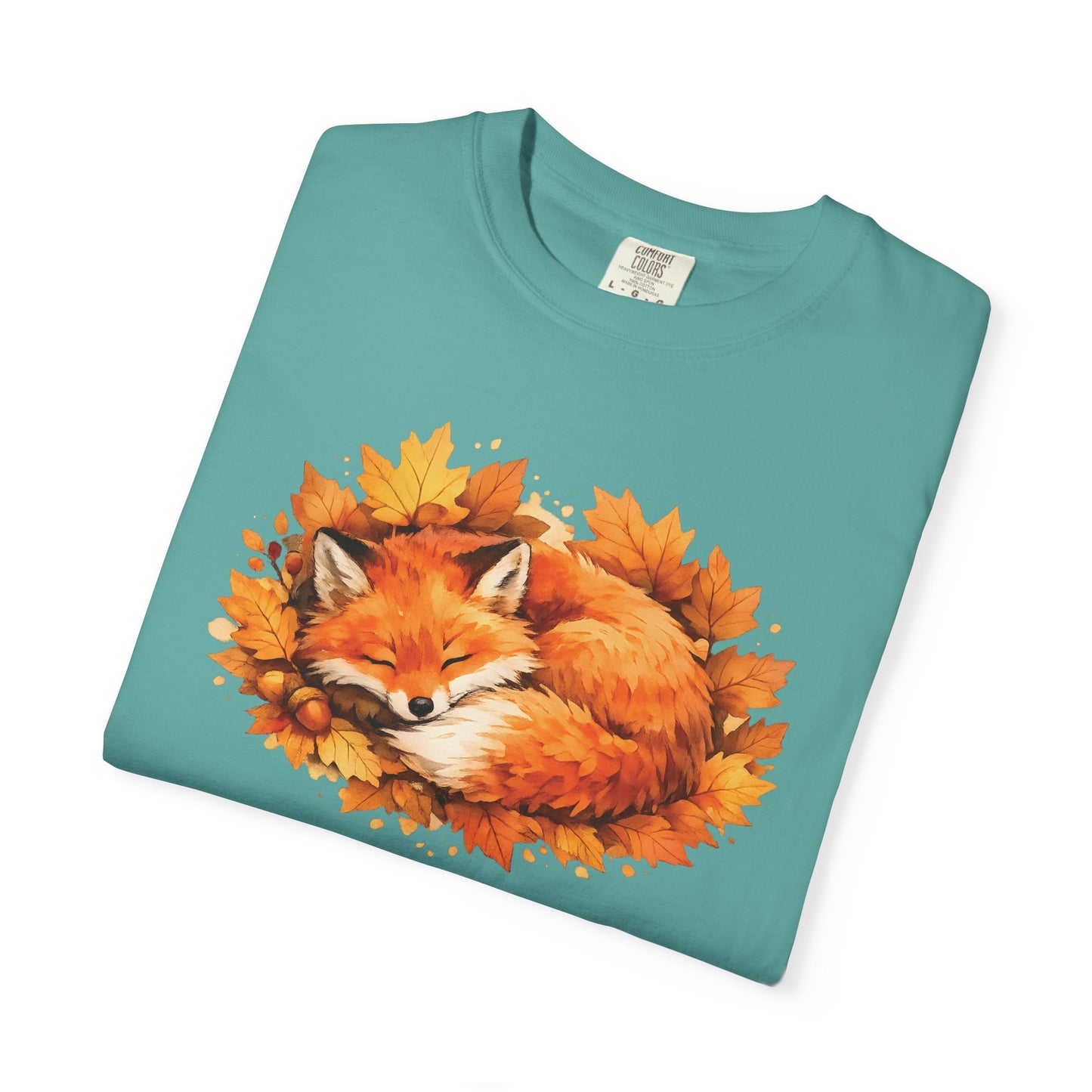 Sleeping Fox Watercolor Graphic Tee | Cozy Woodland Animal Shirt | Nature Lover Gift