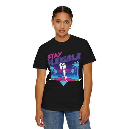 Stay Flexible Retro 80s Splits Aerobics Tee | Vintage Gym Shirt Women