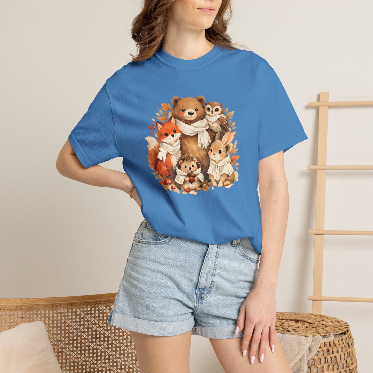 Woodland Friends Watercolor Tee | Forest Animal Gift Shirt | Wildlife Art | Nature Lover
