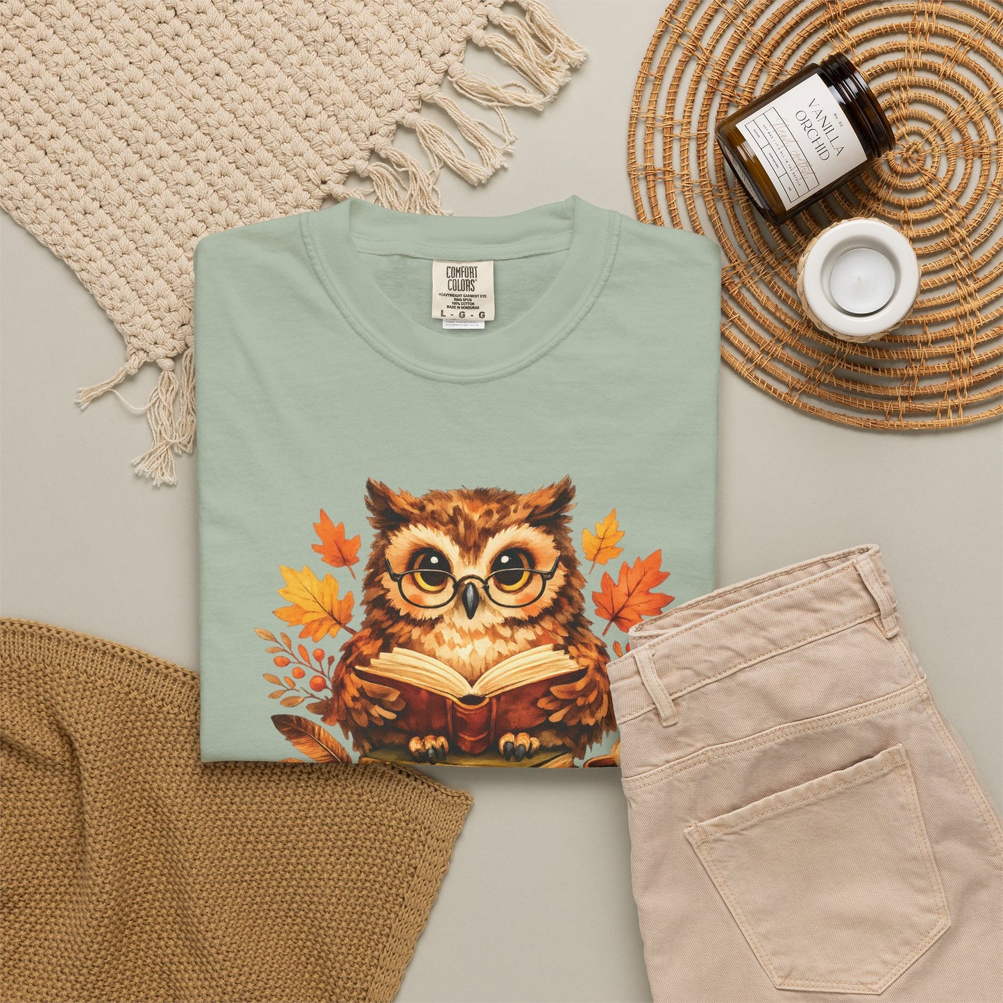 Wise Owl Watercolor Humor Tee | Book Lover Nature Shirt | Whimsical Wildlife Gift
