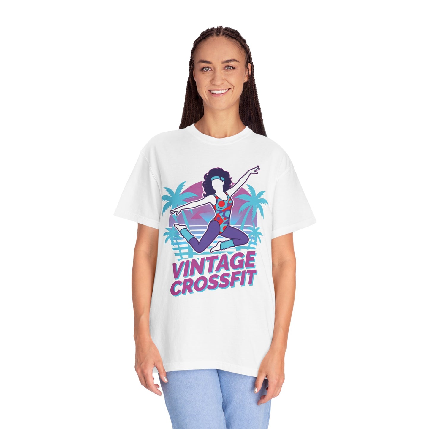 Vintage Crossfit Retro 80s Aerobics Graphic Tee | Gym Shirt Women
