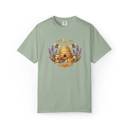 Beehive Honey and Lavender Tee | Vintage Nature Art Shirt | Botanical Garden Gift