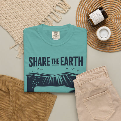 Whale Conservation Tee | Share the Earth Graphic Shirt | Ocean Wildlife Gift | Unisex