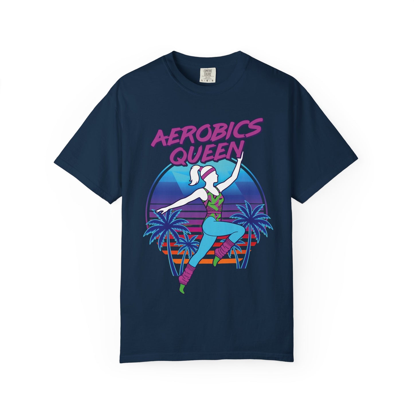 Aerobics Queen Retro 80s Dance Graphic Tee | Vintage Workout Shirt Women