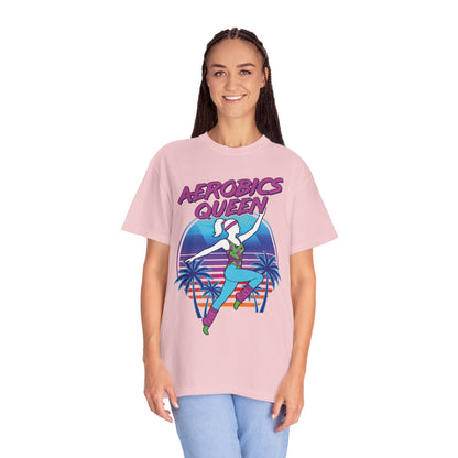 Aerobics Queen Retro 80s Dance Graphic Tee | Vintage Workout Shirt Women