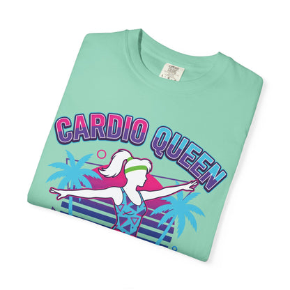 Cardio Queen Retro 80s Aerobics Graphic Tee | Vintage Workout Shirt Women