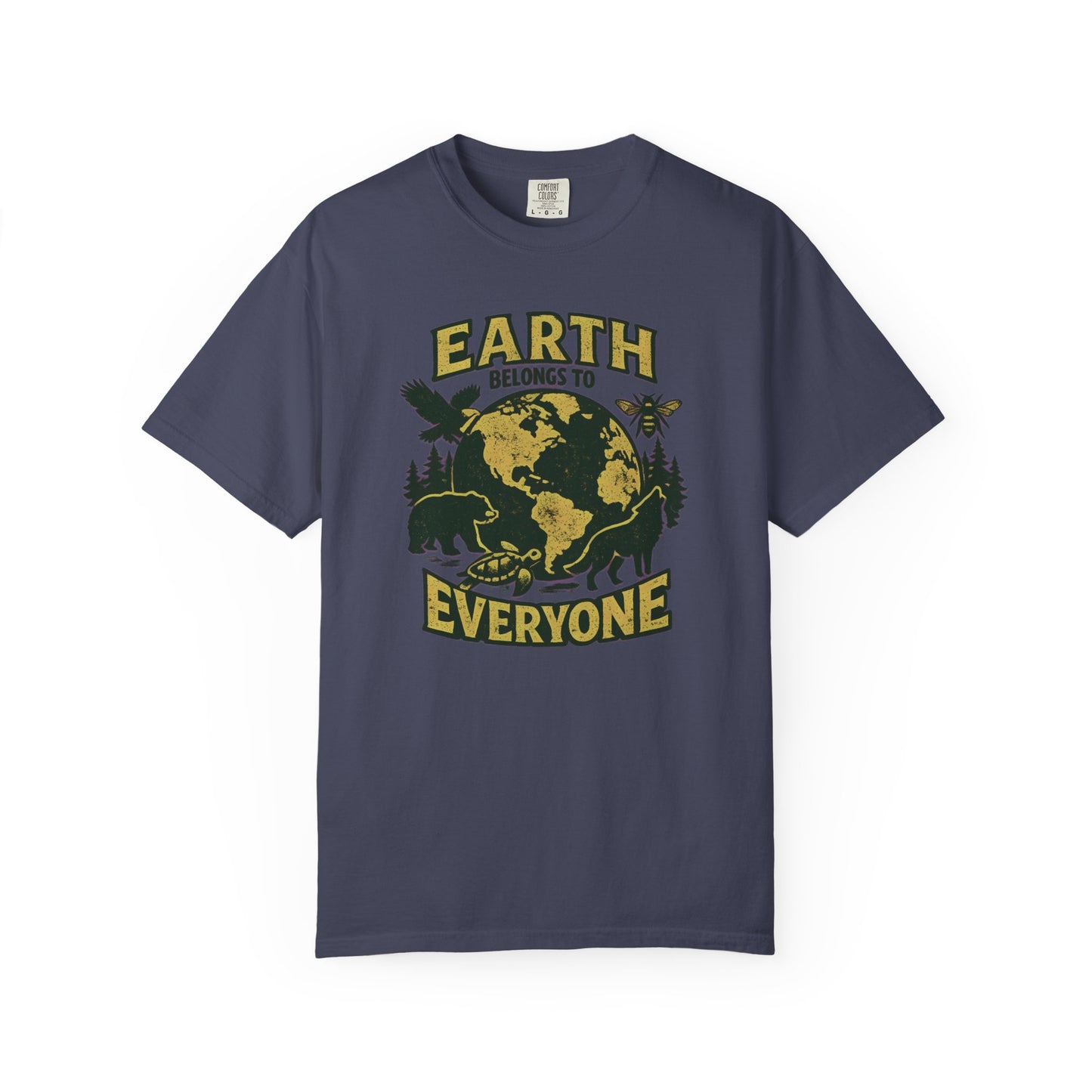 Earth Belongs to Everyone Earth Day Tee | Conservation Art Shirt | Wildlife Gift