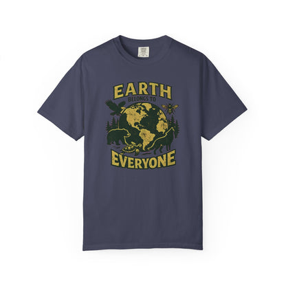 Earth Belongs to Everyone Earth Day Tee | Conservation Art Shirt | Wildlife Gift