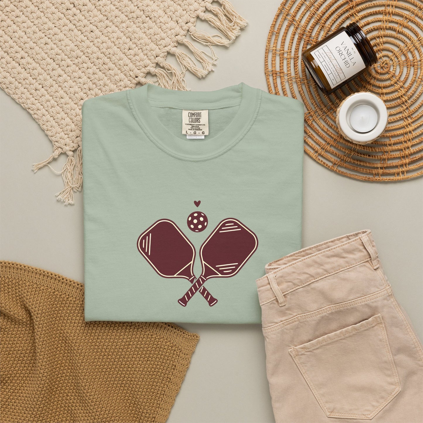 Pickleball Heart Icon Tee Pickler Love Minimalist Graphic Unisex Shirt