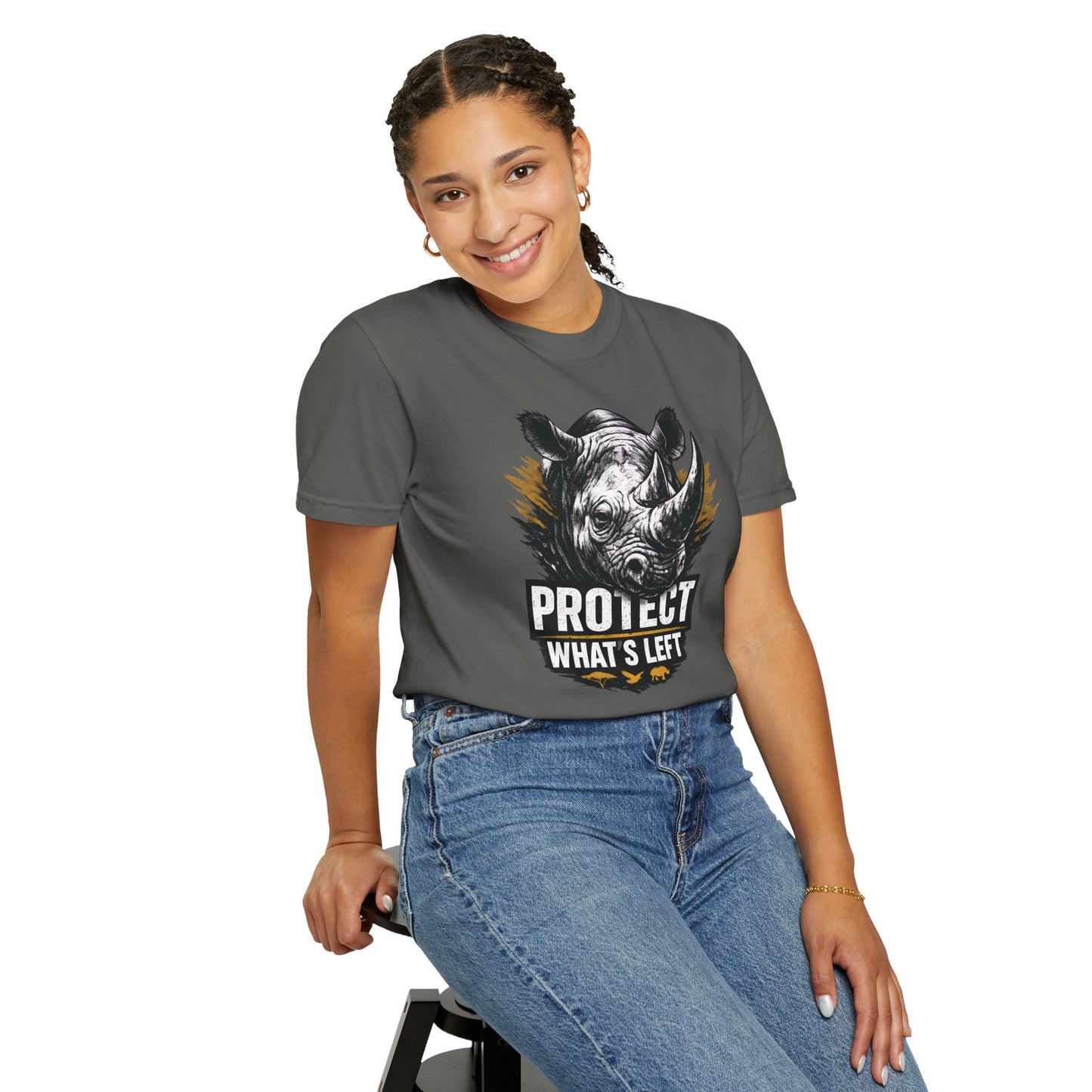 Black Rhino Conservation Tee | Protect What's Left | Endangered Species Shirt | Unisex