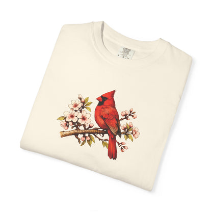 Cardinal Botanical Tee | Vintage Bird Art Shirt | Bird Watcher Gift