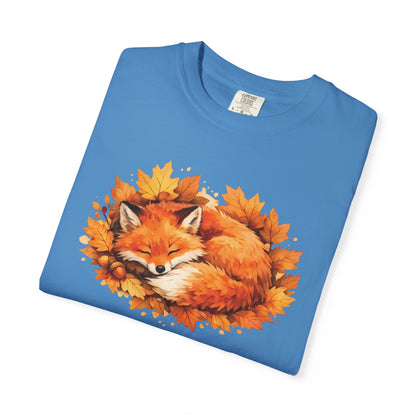 Sleeping Fox Watercolor Graphic Tee | Cozy Woodland Animal Shirt | Nature Lover Gift