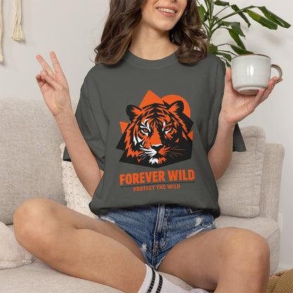 Tiger Forever Wild Conservation Tee | Protect the Wild Shirt | Endangered Animal Gift