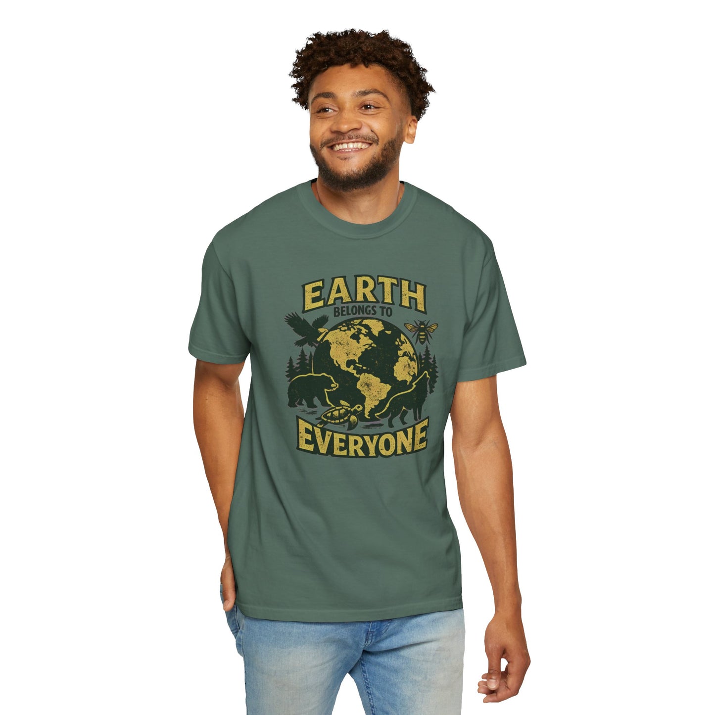 Earth Belongs to Everyone Earth Day Tee | Conservation Art Shirt | Wildlife Gift
