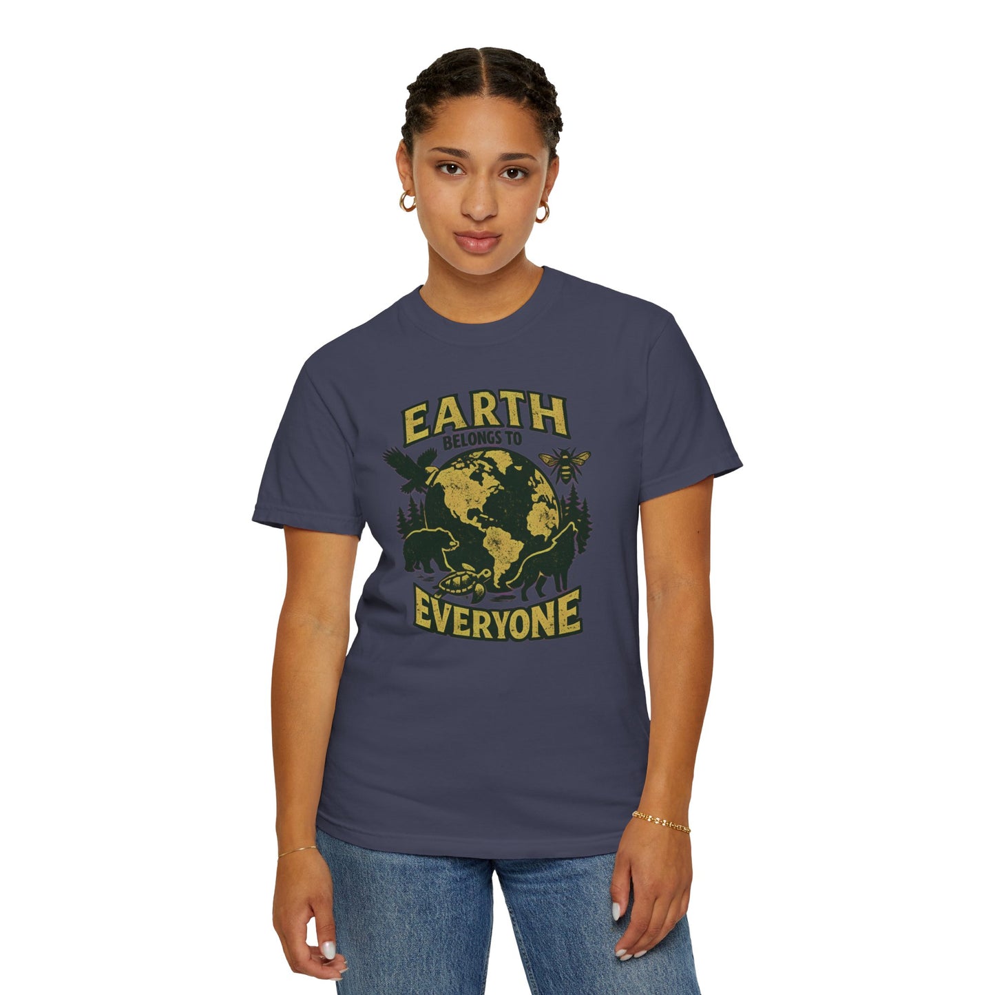 Earth Belongs to Everyone Earth Day Tee | Conservation Art Shirt | Wildlife Gift